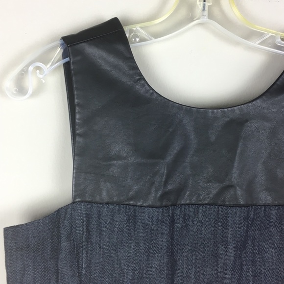 Ralph Lauren | Navy Leather Accent Dress - H4 - Picture 3 of 6